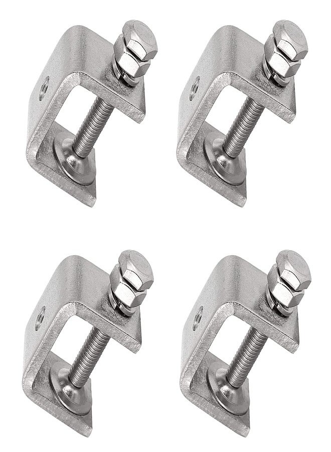 KYIEN 4Pieces 304 Stainless Steel C-Clamp Heavy Duty C-clamp Woodworking Welding Building Household Tiger Clamp G-Clamp - Image 1